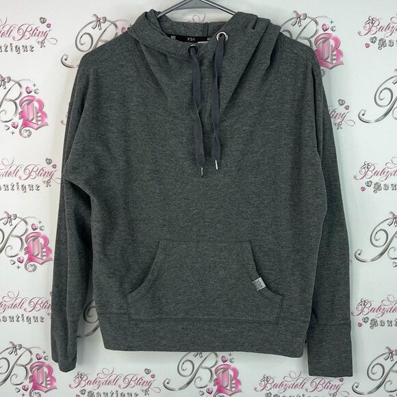 Victoria's Secret VSX SPORT sweater hoodie fleece Charcoal Hoodie Sweater - Picture 1 of 8